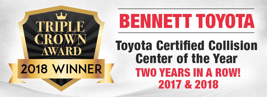 Certified Collision Center of the Year TWO YEARS IN A ROW!